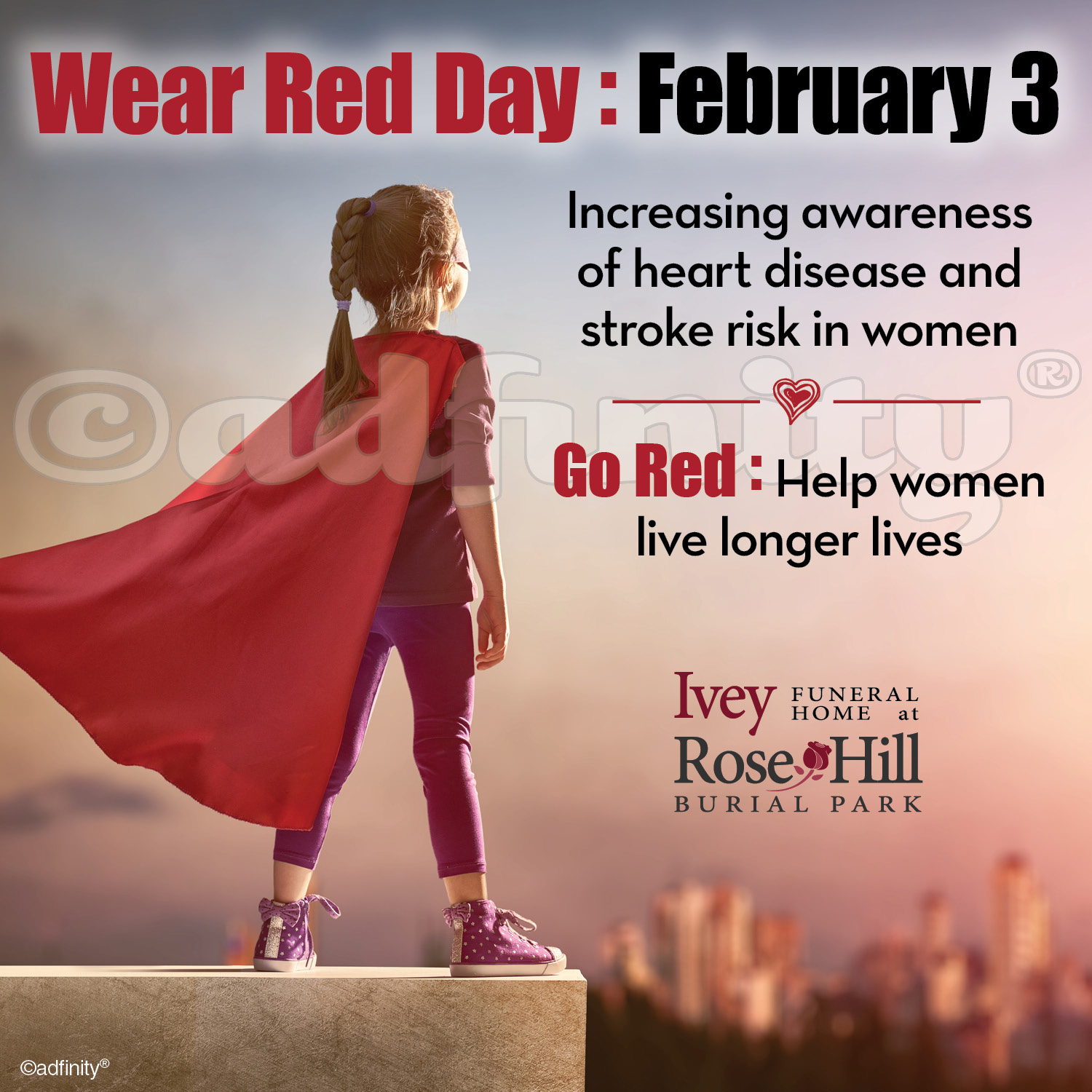 Wear Red Day February 3rd adfinity